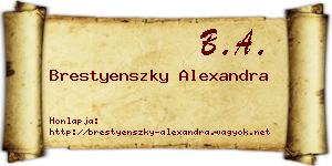 Brestyenszky Alexandra névjegykártya